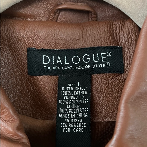 Woman’s Leather Jacket Sz Large - Picture 3 of 5